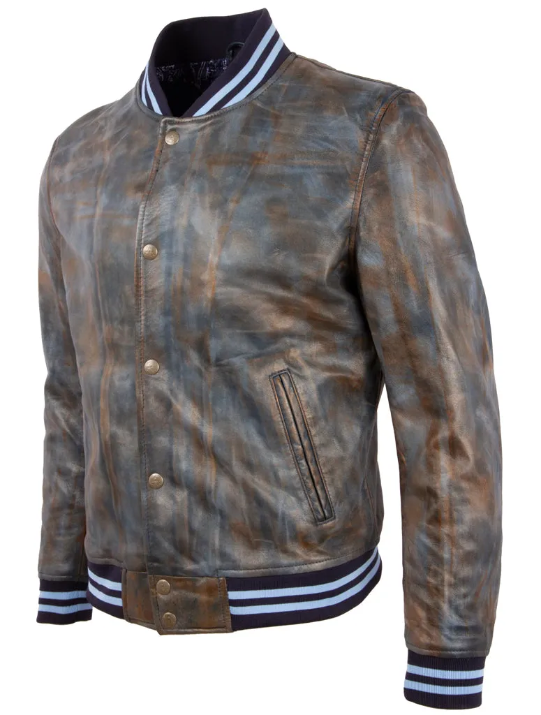 U0D8 Men's Tricolore Bomber Jacket