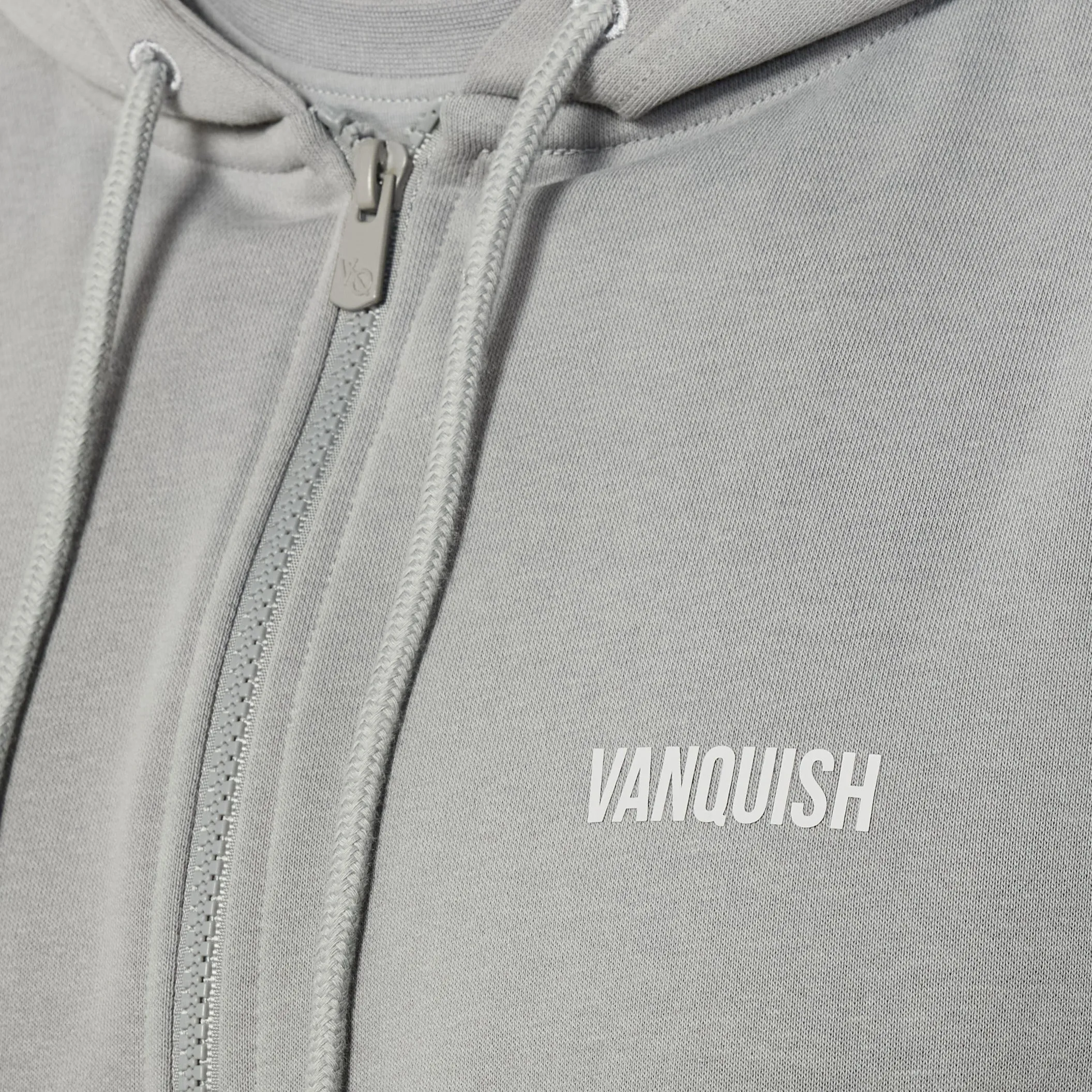 Vanquish Essential Steel Grey Oversized Full Zip Hoodie