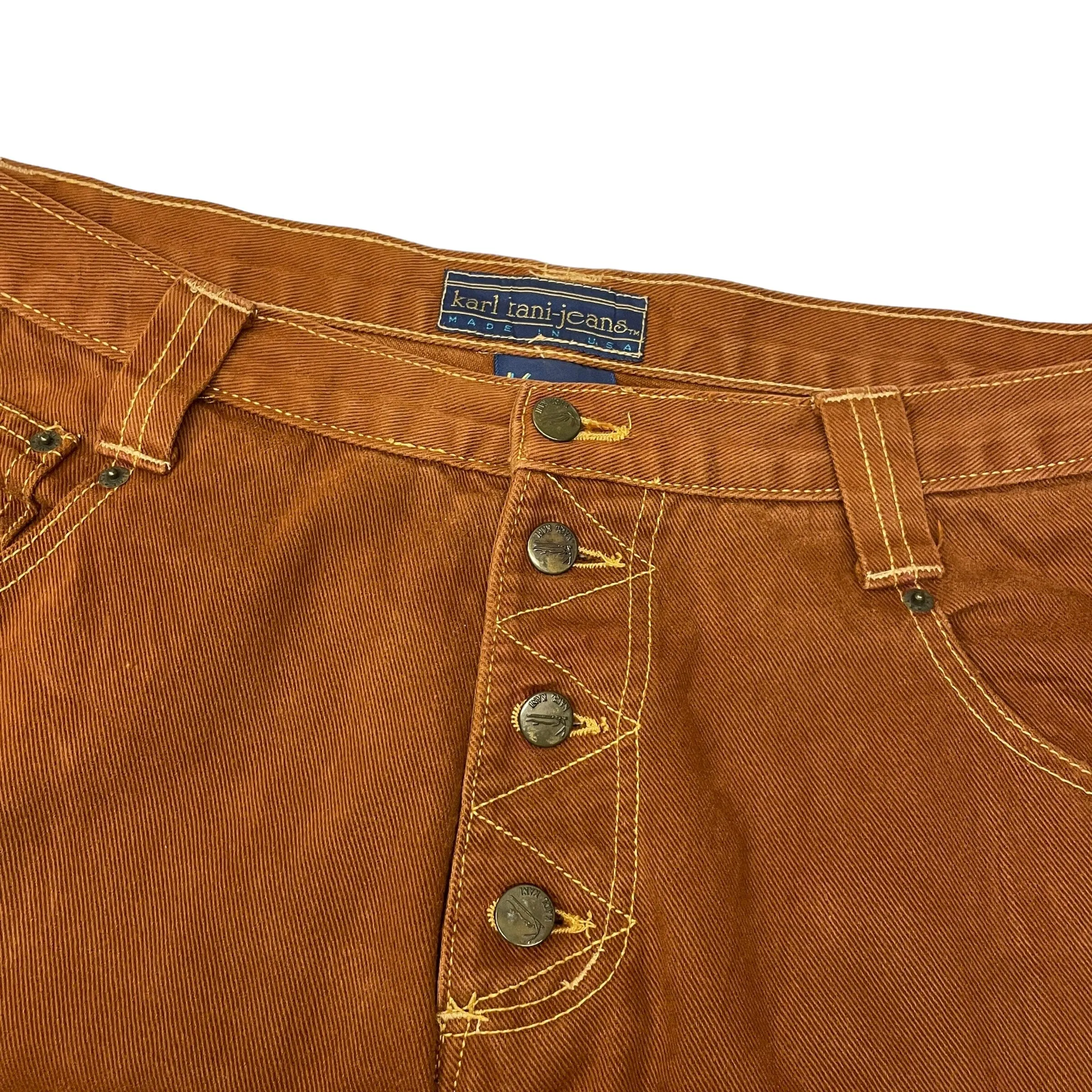 Vintage Karl Kani Jeans Rust Denim Made in USA Size 40"