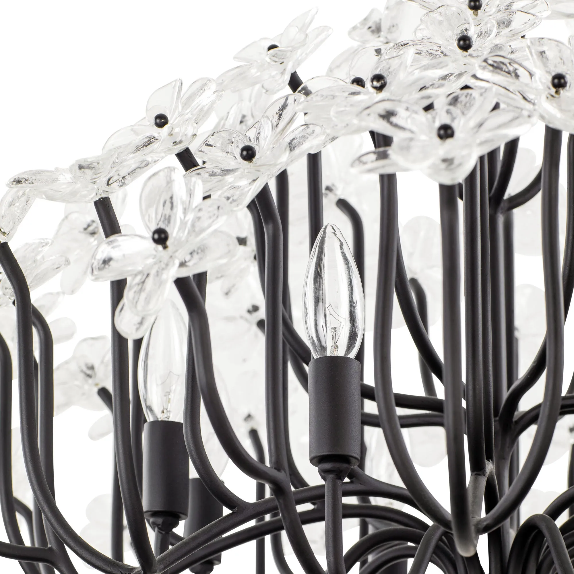 Wildflower 378C08MB 8-Light Chandelier - Matte Black