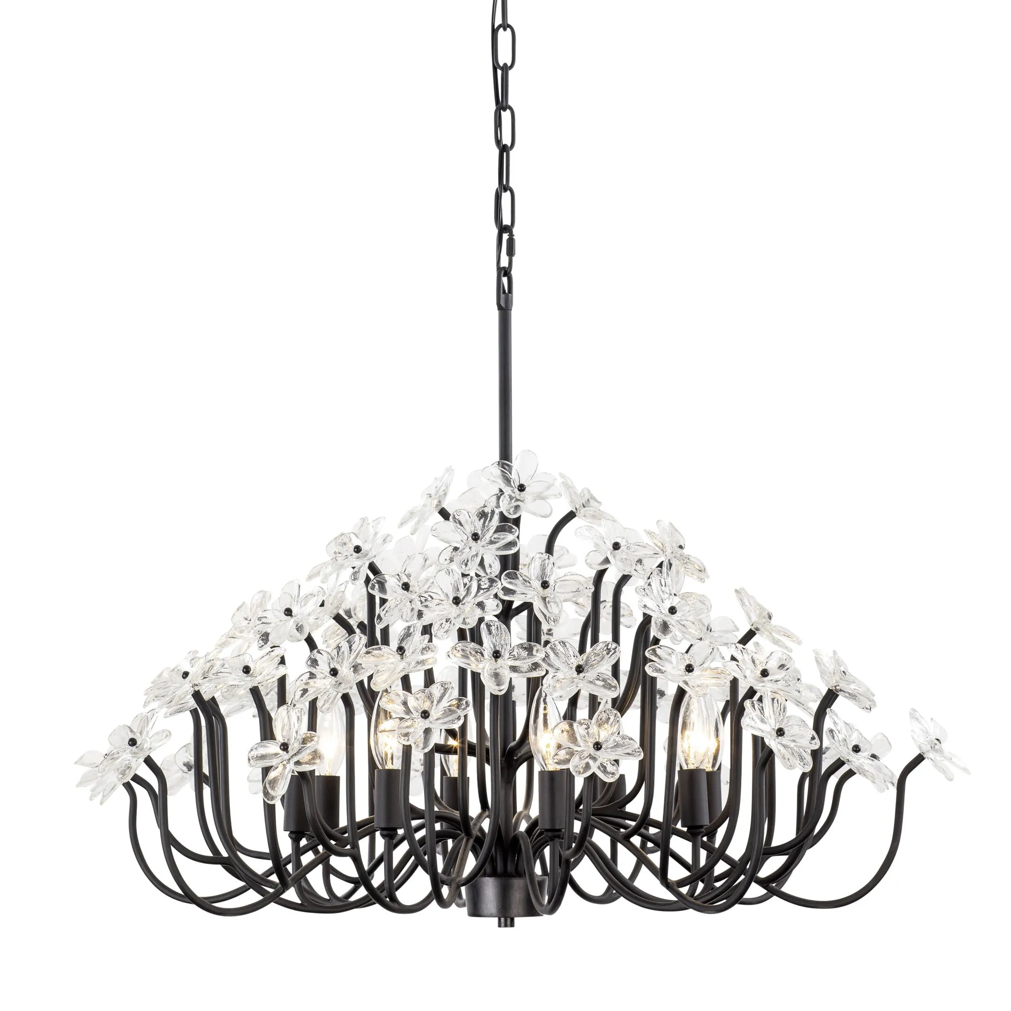 Wildflower 378C08MB 8-Light Chandelier - Matte Black