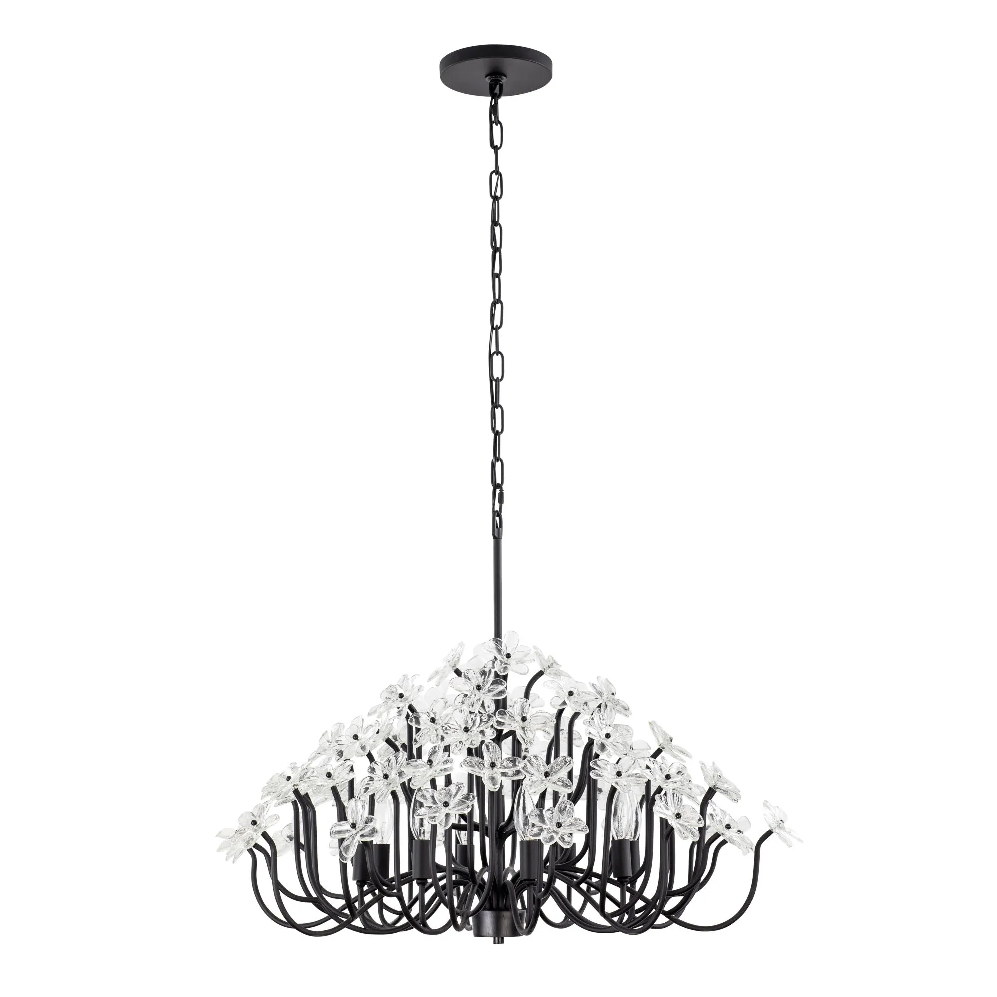 Wildflower 378C08MB 8-Light Chandelier - Matte Black